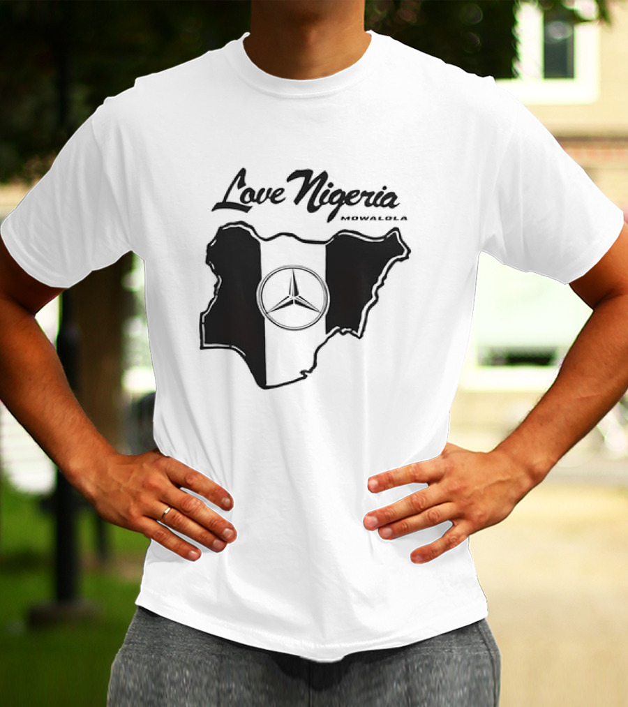 Love Nigeria Mowalola Mercedes Logo Map T-Shirt