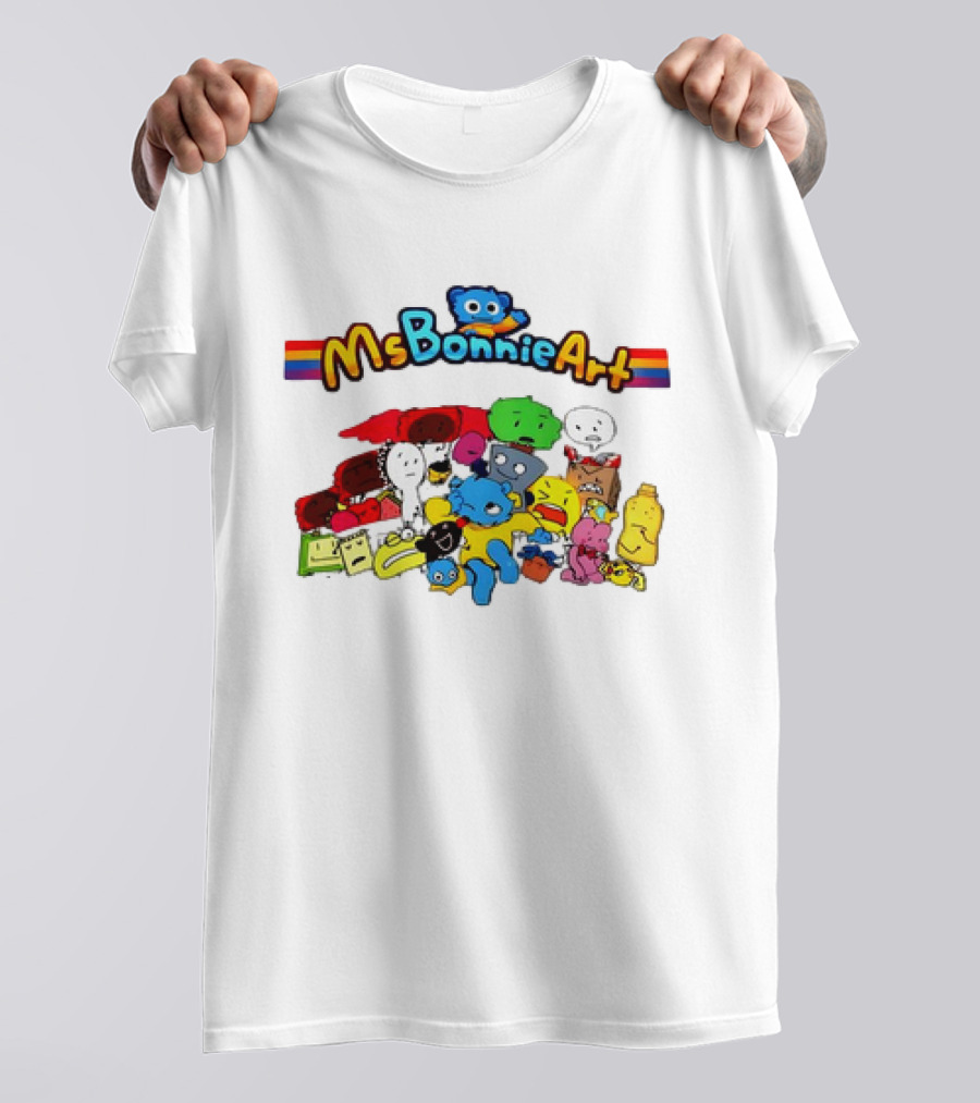 Ms Bonnie Art Colorful Character Collection Illustrator And Voice Actor T-Shirt