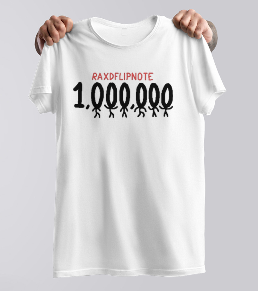 Raxdflipnote 1,000,000 Stick Figure T-Shirt