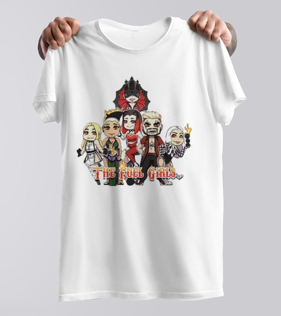 The Fuel Girls Team Classic Cartoon Characters T-Shirt