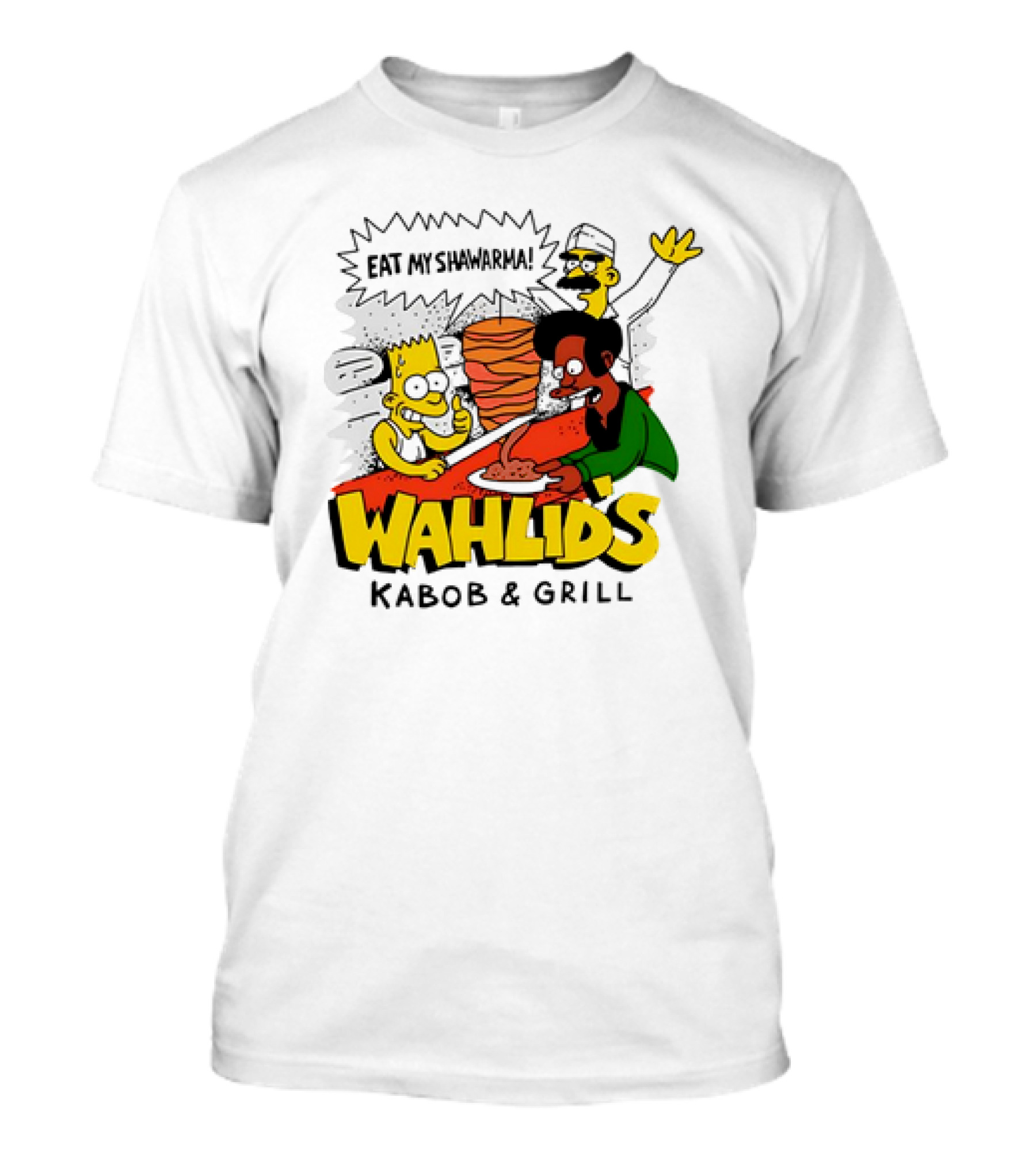 The Simpsons Wahlid's Eat My Shawarma Kabob And Grill T-Shirt