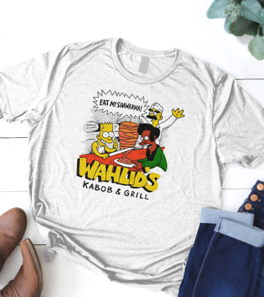The Simpsons Wahlid's Eat My Shawarma Kabob And Grill T-Shirt