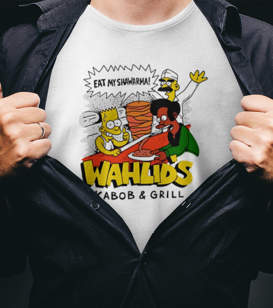 The Simpsons Wahlid's Eat My Shawarma Kabob And Grill T-Shirt