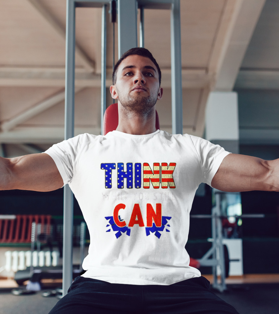 Think CAN American Flag Stars Stripes T-Shirt