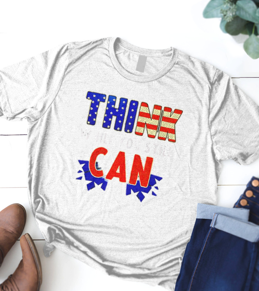 Think CAN American Flag Stars Stripes T-Shirt