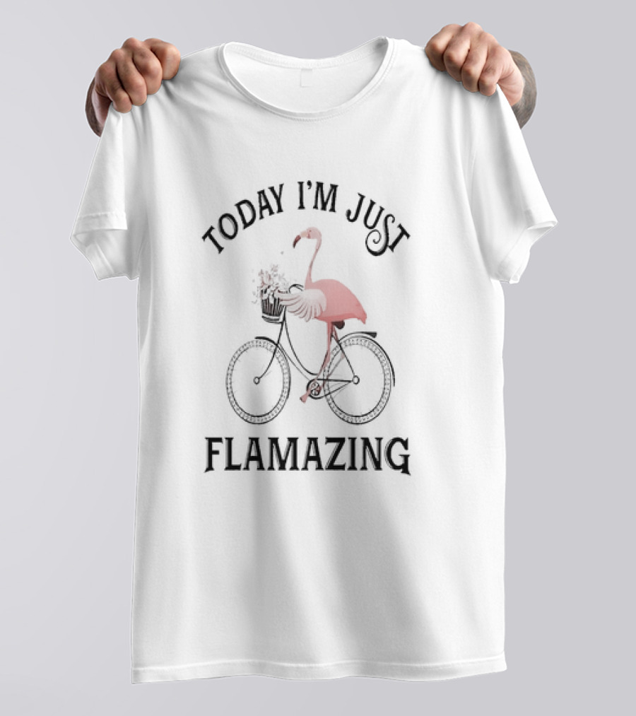 Today I’m Just Flamazing Flamingo On Bicycle T-Shirt