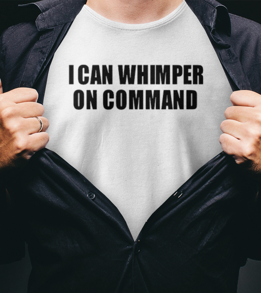Woahryan I Can Whimper On Command Text T-Shirt