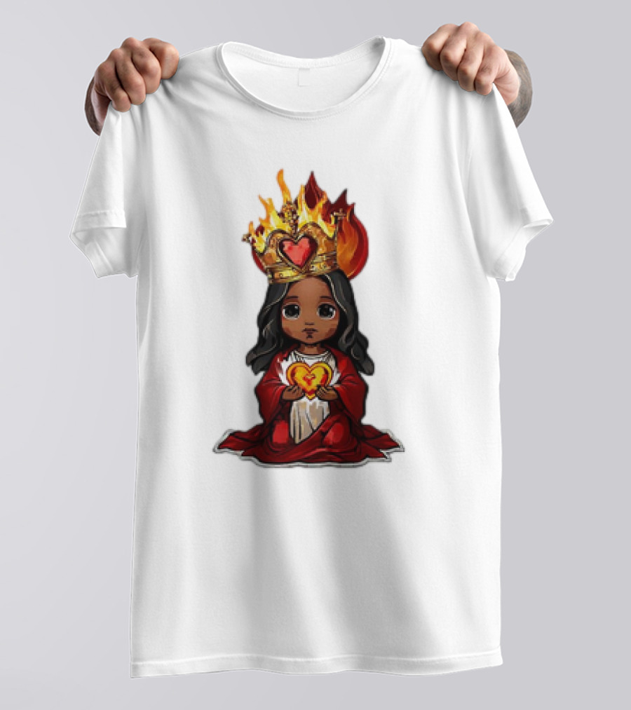 Santo Nino Icon With Flaming Heart And Crown In Philippines T-Shirt