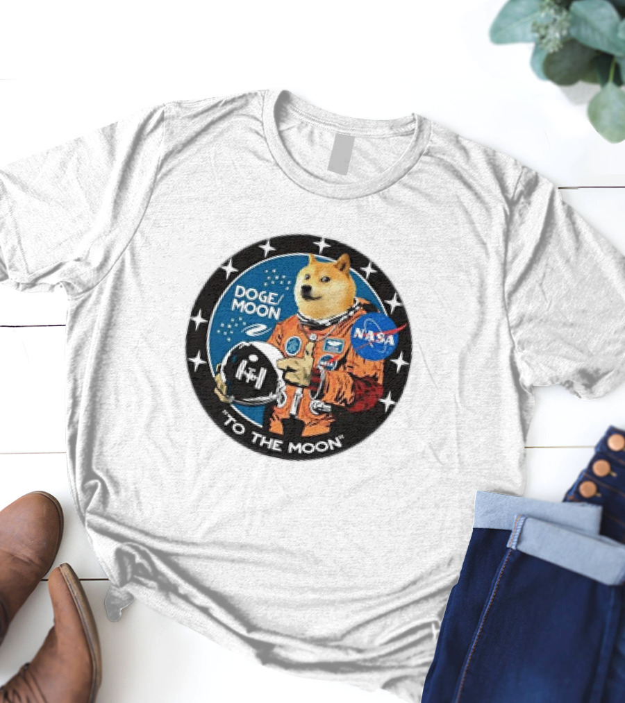 DOGE Moon NASA Astronaut Dogecoin To The Moon T-Shirt