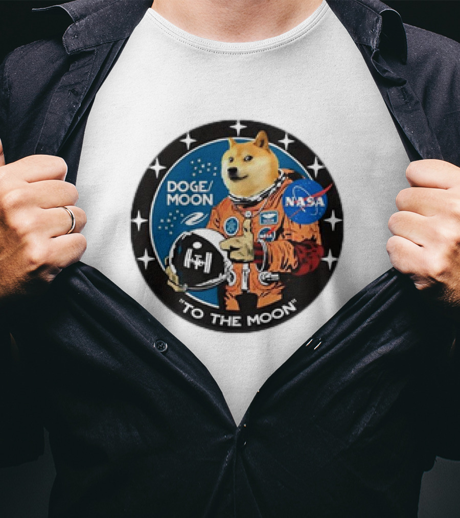 DOGE Moon NASA Astronaut Dogecoin To The Moon T-Shirt