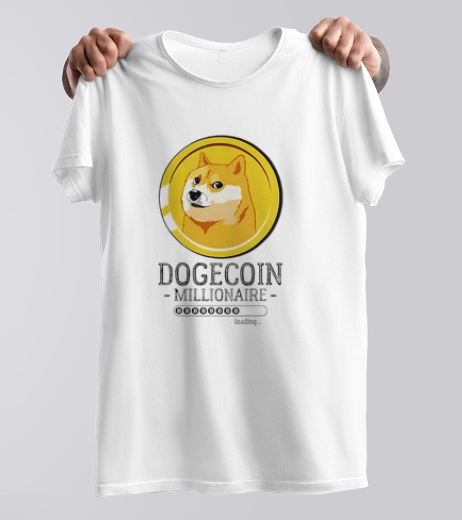 Dogecoin Millionaire Loading Hodl Doge Coin Crypto Meme T-Shirt