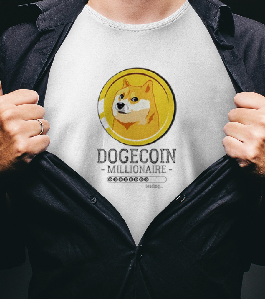Dogecoin Millionaire Loading Hodl Doge Coin Crypto Meme T-Shirt