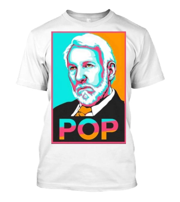 Raul Dominguez Jr Pop Retro Gregg Popovich T-Shirt