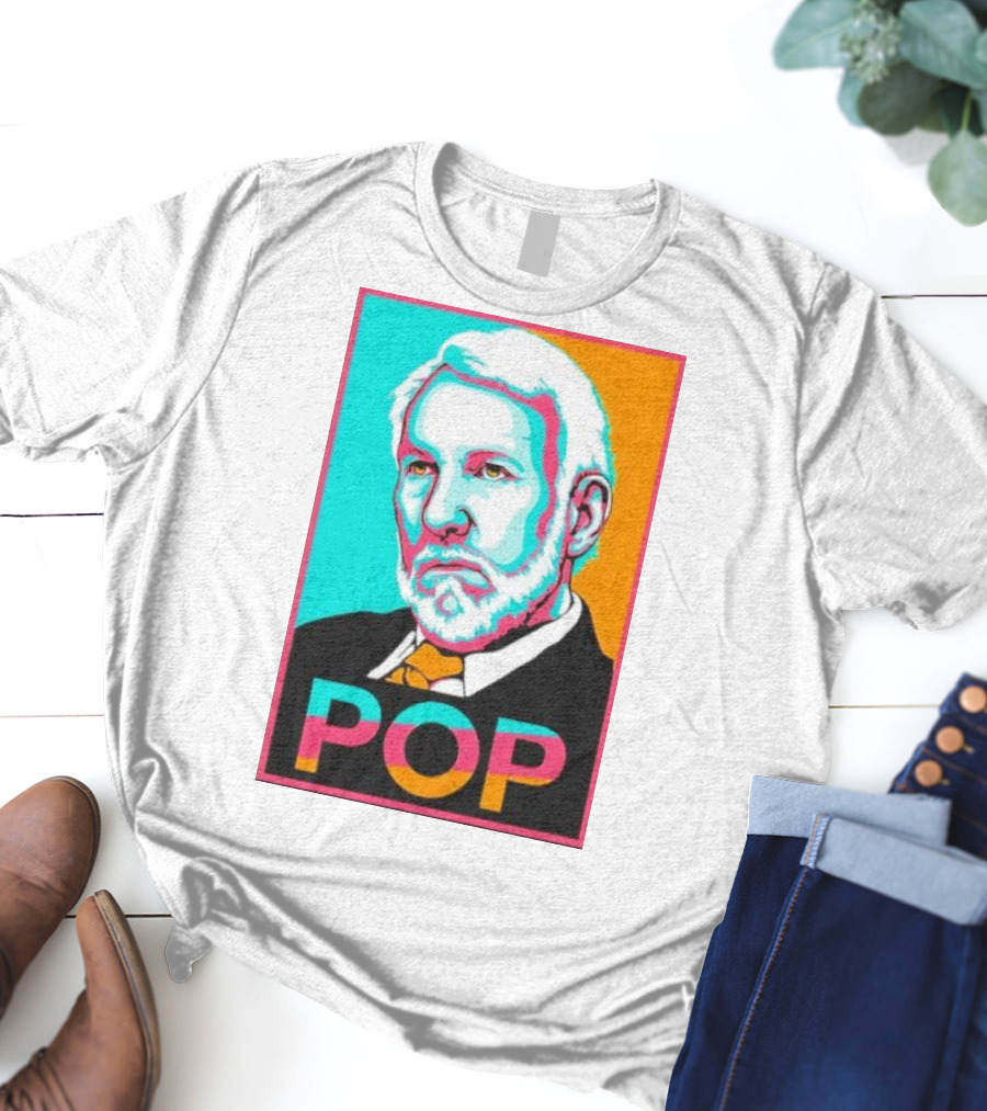 Raul Dominguez Jr Pop Retro Gregg Popovich T-Shirt