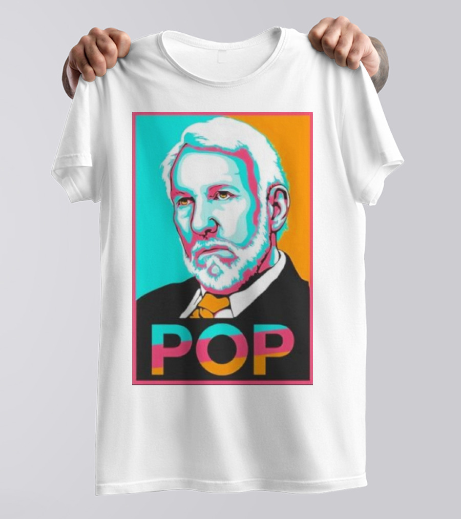 Raul Dominguez Jr Pop Retro Gregg Popovich T-Shirt