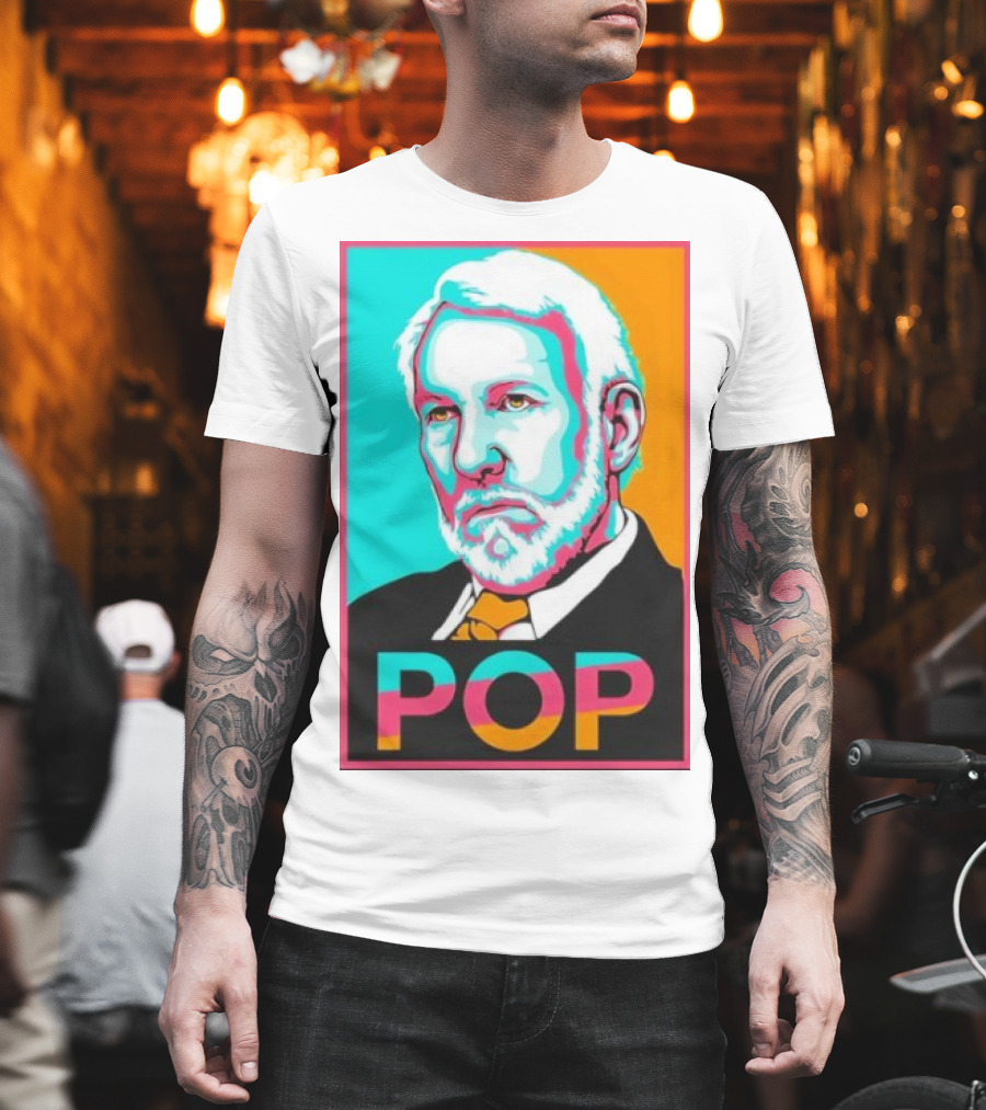 Raul Dominguez Jr Pop Retro Gregg Popovich T-Shirt