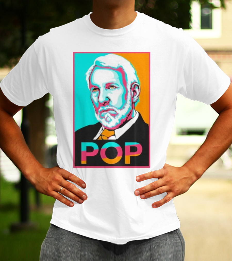 Raul Dominguez Jr Pop Retro Gregg Popovich T-Shirt