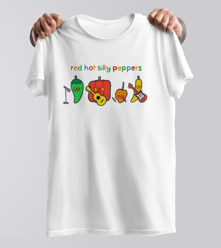 Red Hot Silly Peppers Cute Vegetable Band T-Shirt