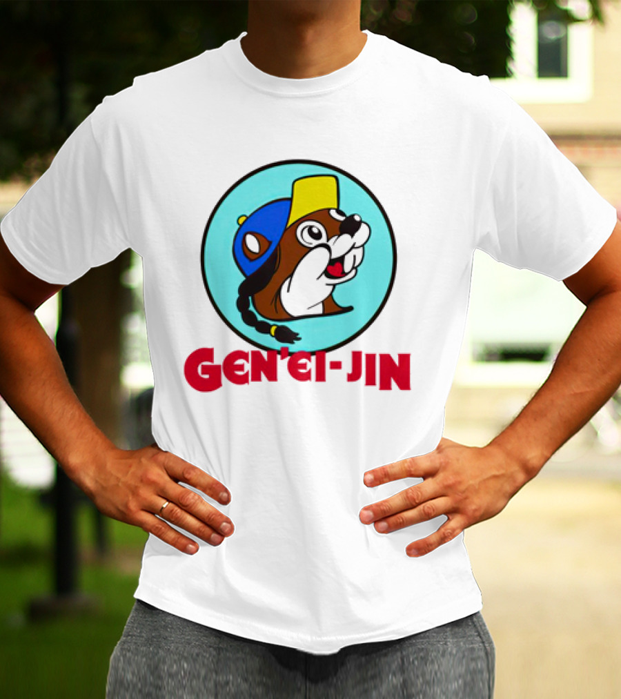 Buc-Ees Gen'ei-Jin Cap-Wearing Beaver Circle T-Shirt