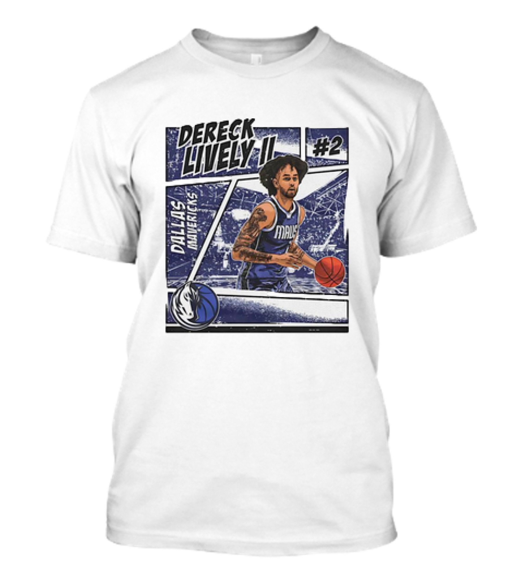 Dereck Lively II Dallas Mavericks #2 Comic T-Shirt