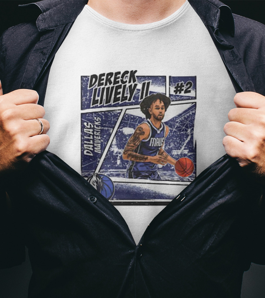 Dereck Lively II Dallas Mavericks #2 Comic T-Shirt