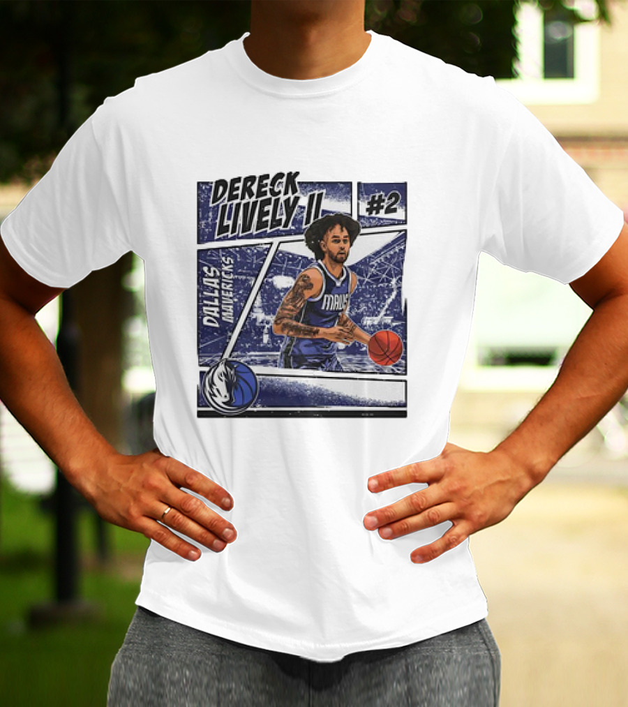 Dereck Lively II Dallas Mavericks #2 Comic T-Shirt