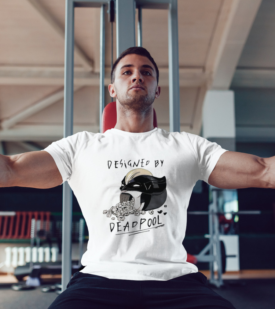 Marvel Designed By Deadpool Popcorn Vintage T-Shirt