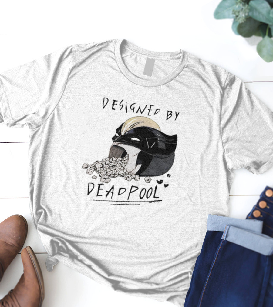 Marvel Designed By Deadpool Popcorn Vintage T-Shirt
