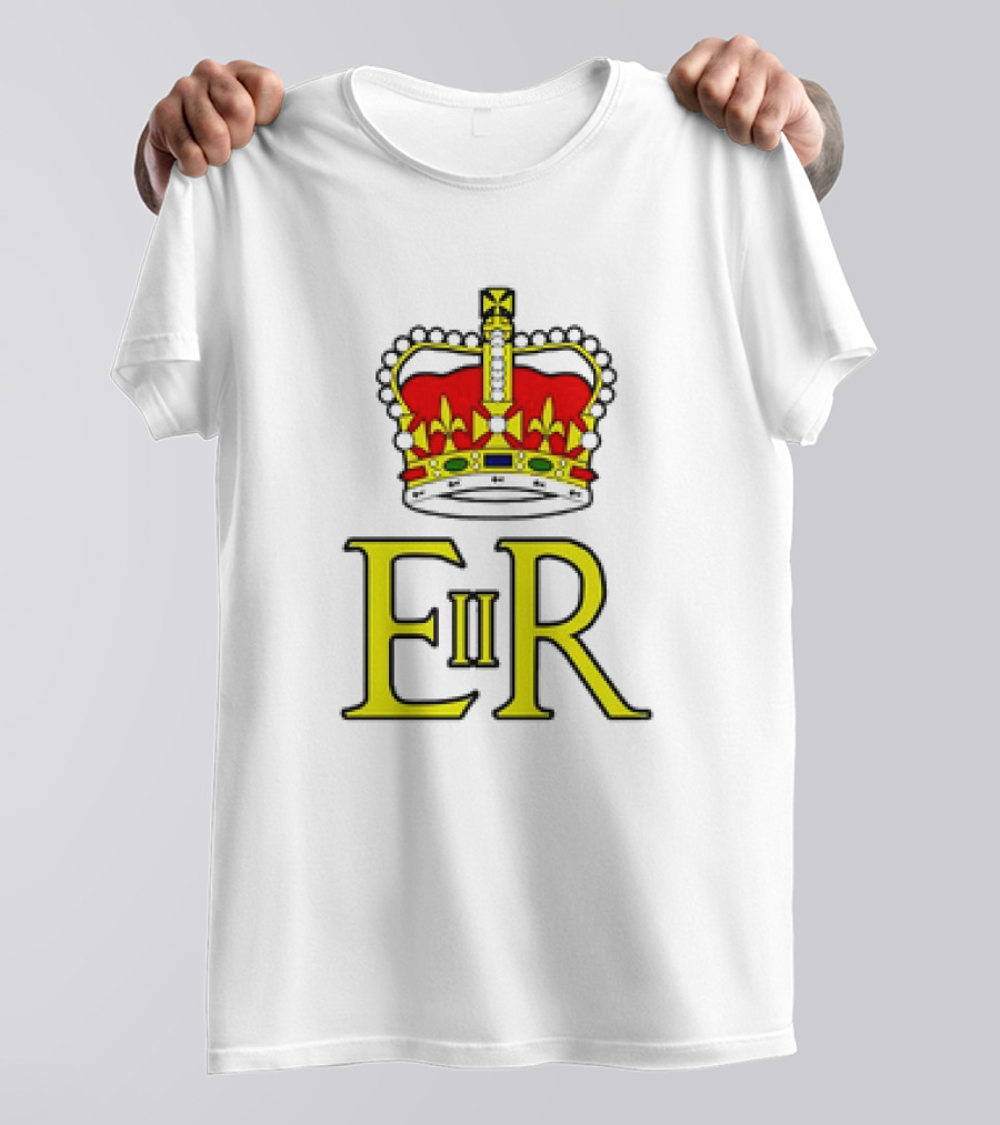 Elizabeth II ER Crown UK Monarch God Save The Queen Iconic Royal T-Shirt