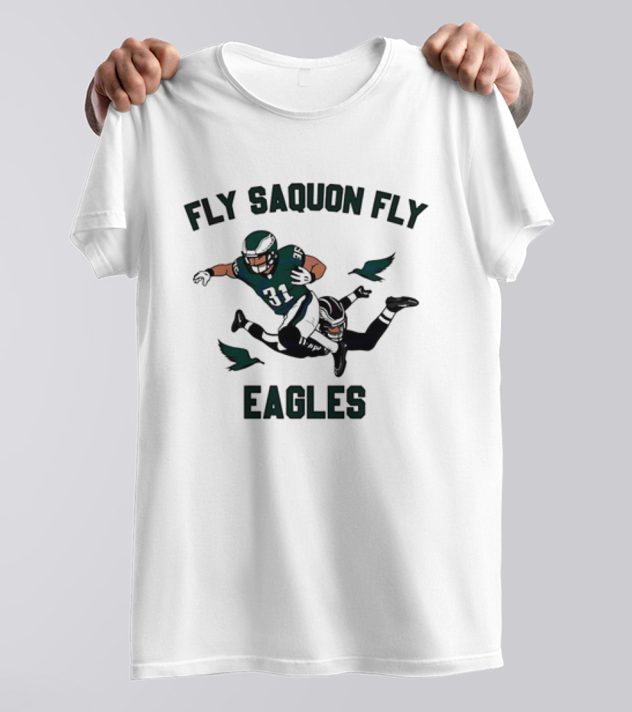 Fly Saquon Fly Eagles Football Player Eagles T-Shirt