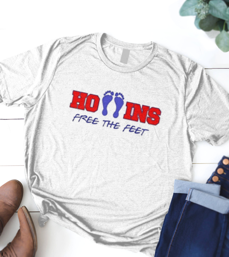 Mack Hollins Free The Feet Hollins With Footprints T-Shirt