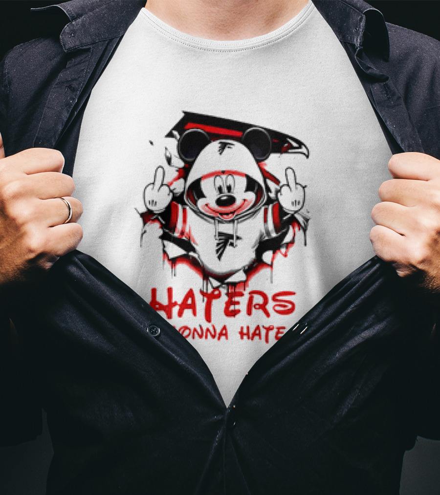 Atlanta Falcons Mickey Mouse Haters Gonna Hate T-Shirt