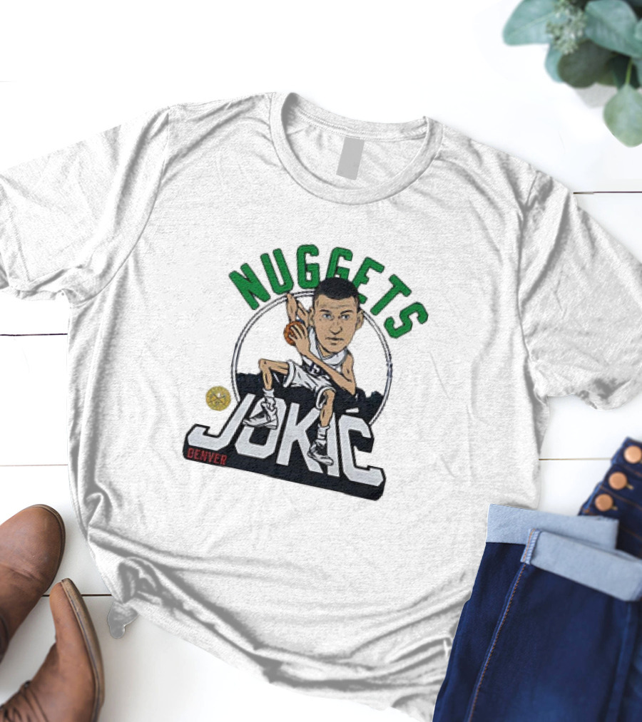 Denver Nuggets Jokic Caricature Signature T-Shirt