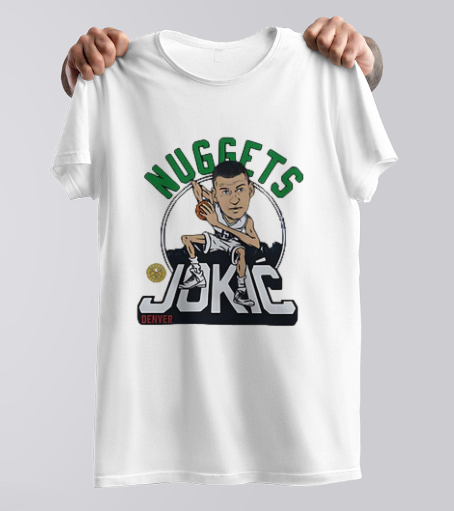 Denver Nuggets Jokic Caricature Signature T-Shirt