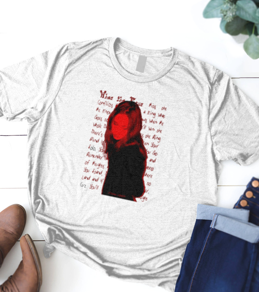 Fiona Apple When The Pawn Full Excerpt Bold Text Red T-Shirt
