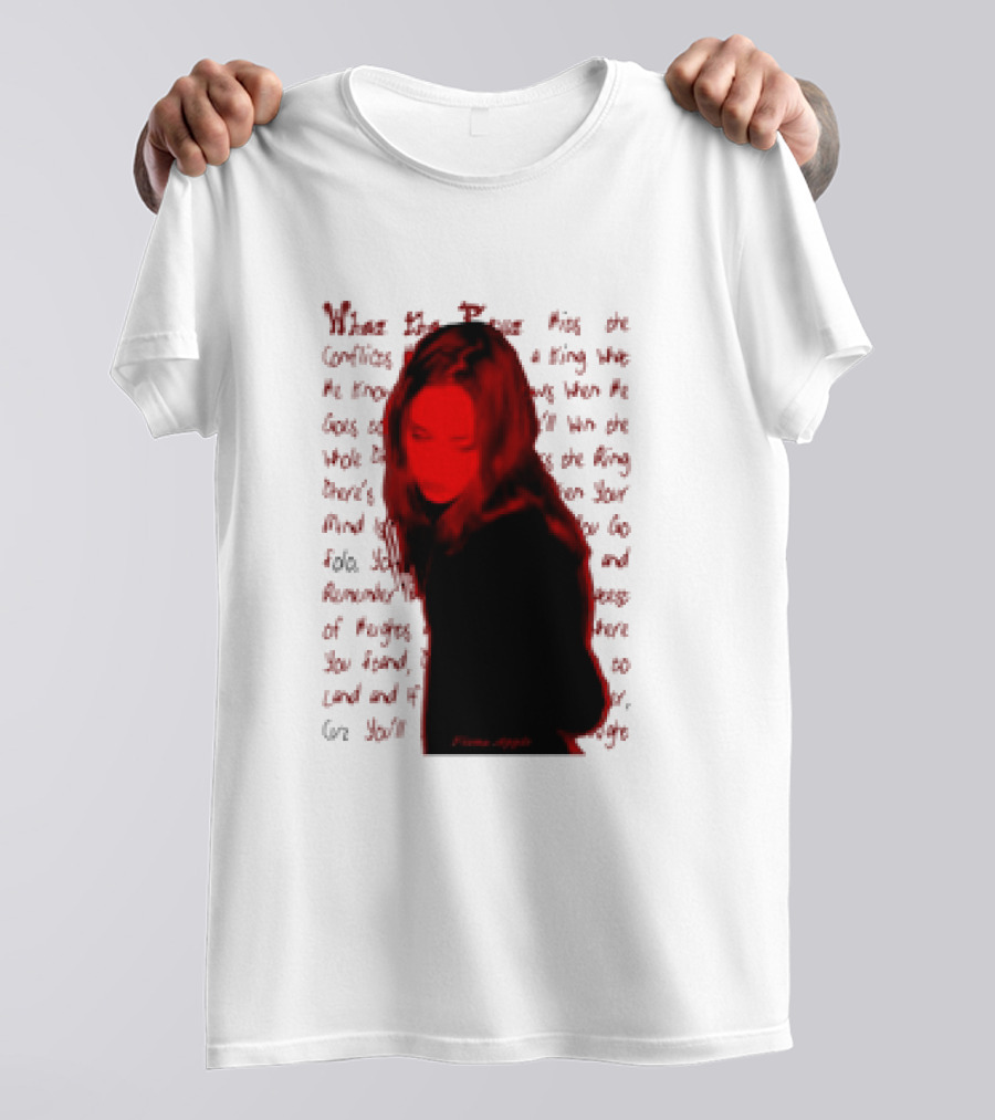 Fiona Apple When The Pawn Full Excerpt Bold Text Red T-Shirt
