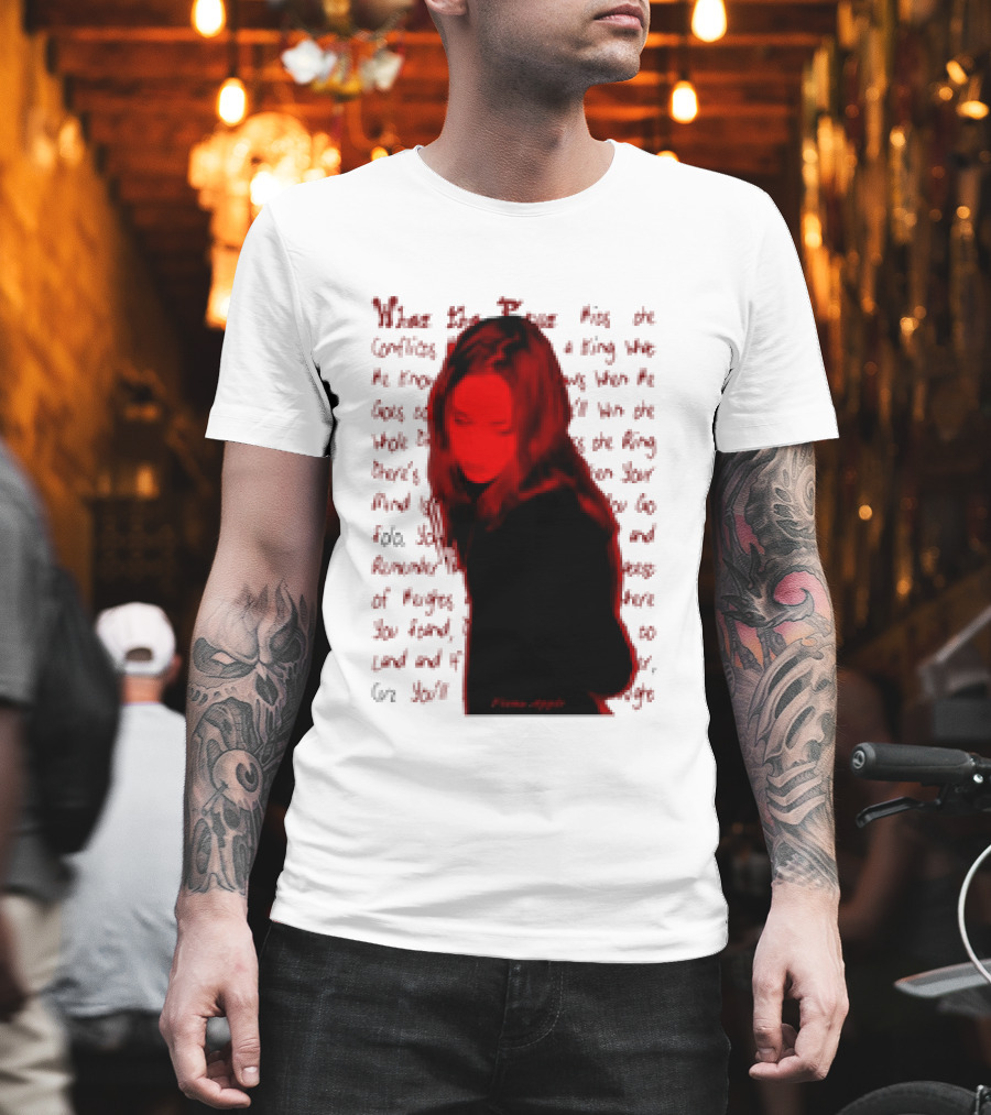 Fiona Apple When The Pawn Full Excerpt Bold Text Red T-Shirt