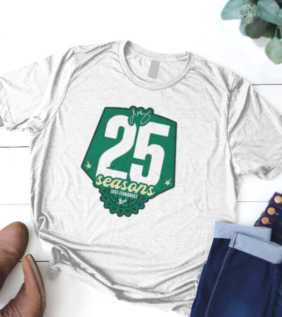USF Women's Basketball 25 Seasons Jose Fernandez T-Shirt