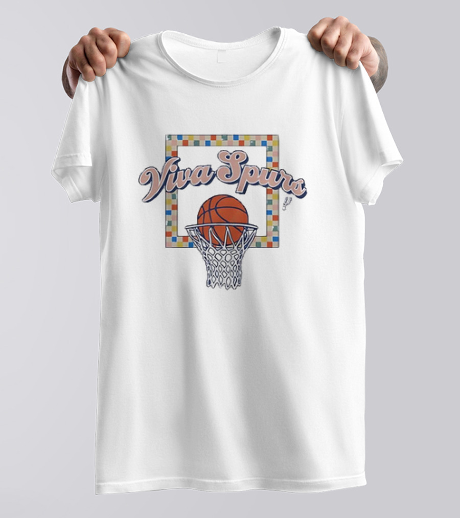 Viva Spurs Basketball San Antonio Spurs Basketball Hoop T-Shirt