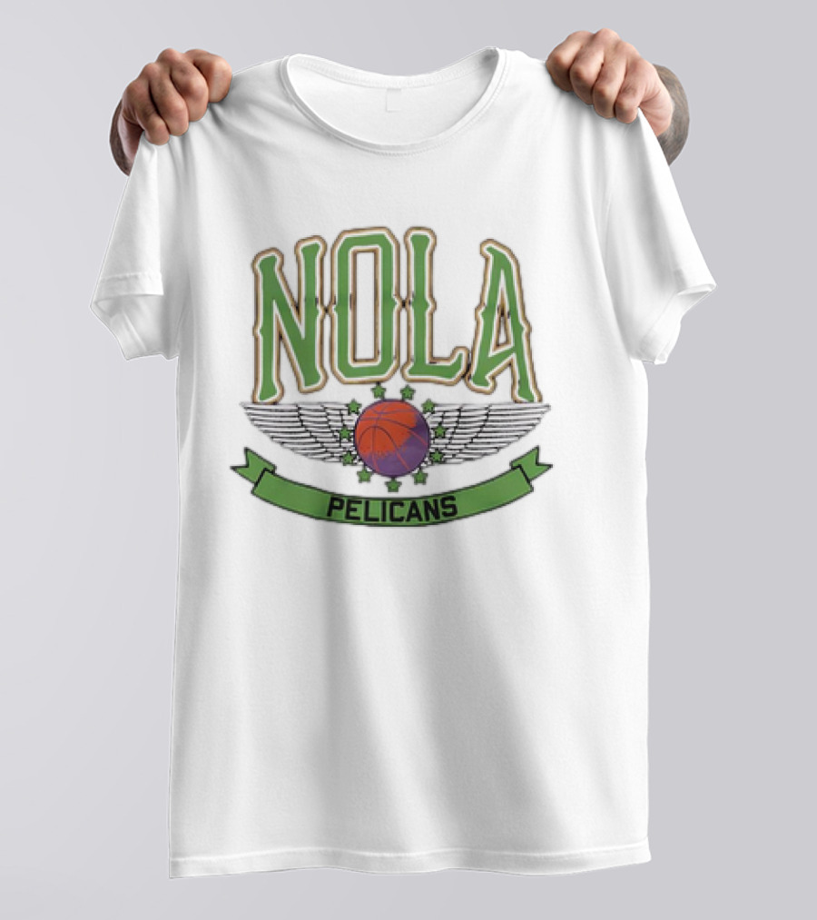 NOLA Pelicans Basketball Wings T-Shirt