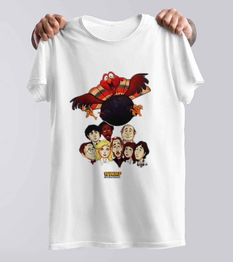 WKRP In Cincinnati Turkey Drop Cartoon Characters T-Shirt