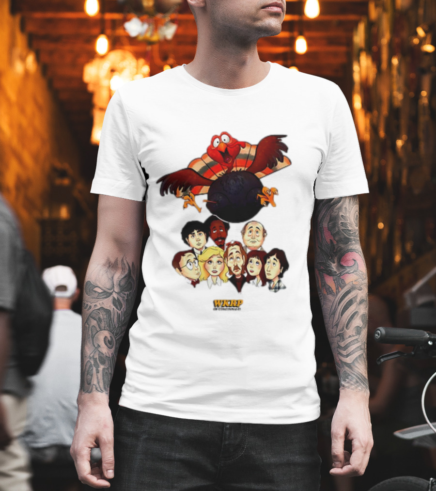 WKRP In Cincinnati Turkey Drop Cartoon Characters T-Shirt