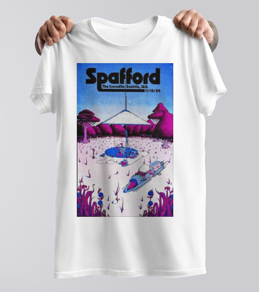 Spafford Live At The Crocodile Seattle 11/10/24 Vintage Sci-Fi Scene T-Shirt