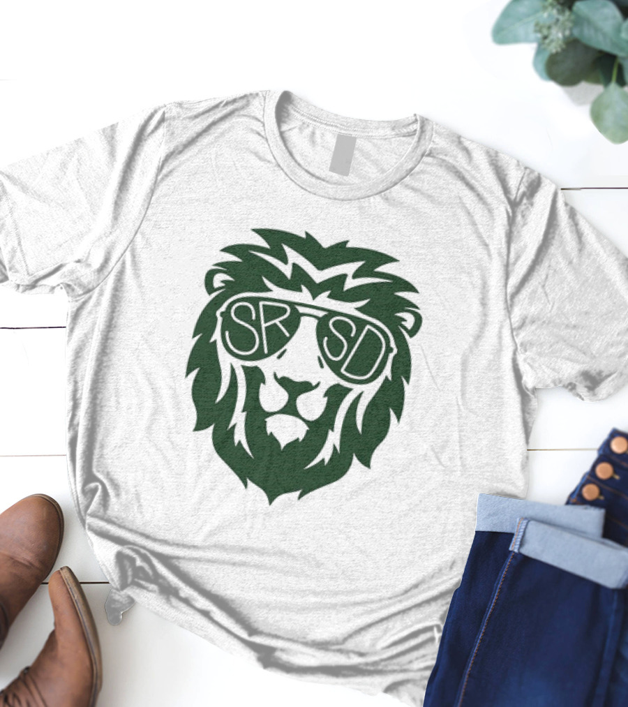 SRSD St. Rita Lion Mascot In Sunglasses T-Shirt