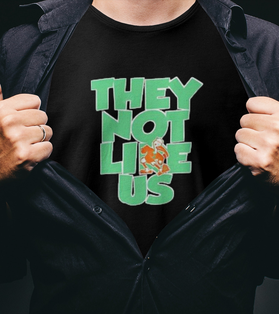 Original Miami Hurricanes They Not Like Us Iconic Team Spirit T-Shirt