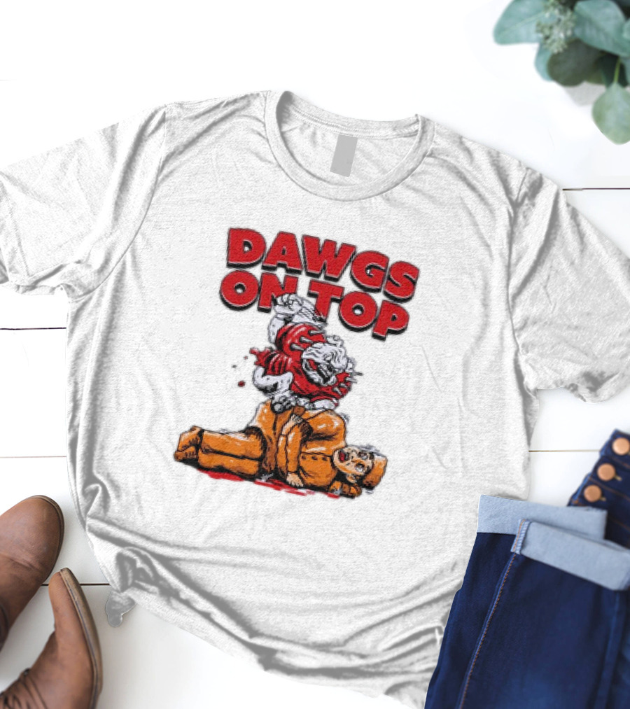 Georgia Bulldogs Dawgs On Top Victoriously Over Tennessee T-Shirt