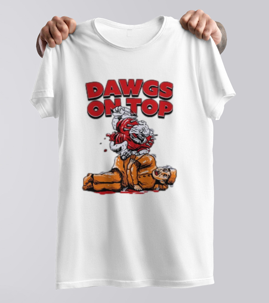Georgia Bulldogs Dawgs On Top Victoriously Over Tennessee T-Shirt