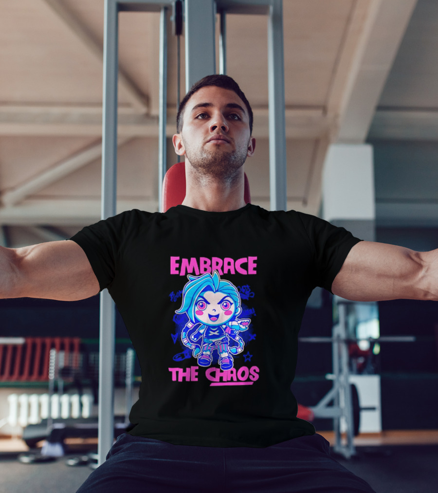Embrace The Chaos Jinx League Of Legends Arcane Graffiti T-Shirt