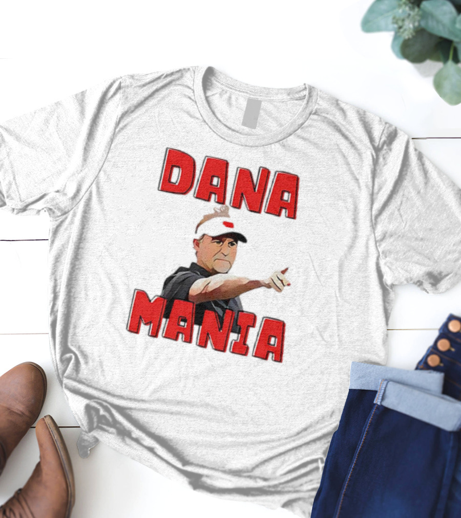 Dana Mania Nebraska Cornhusker Enthusiasm Pointing T-Shirt