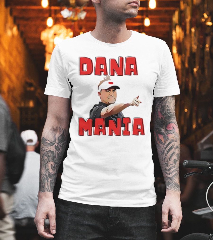 Dana Mania Nebraska Cornhusker Enthusiasm Pointing T-Shirt
